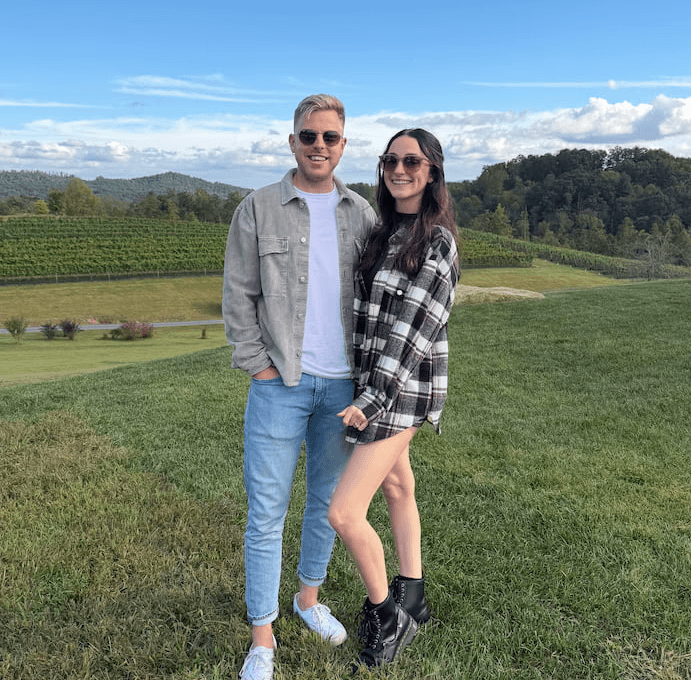 Jack and Nikki at a vineyard