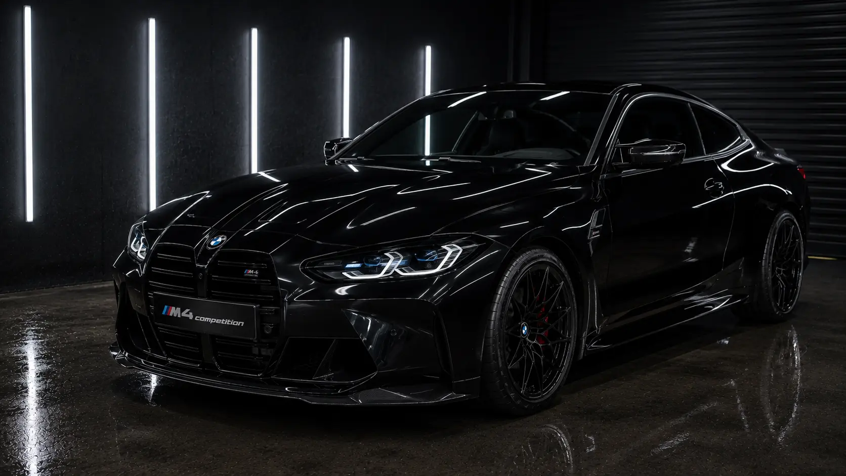 Clean BMW in a studio