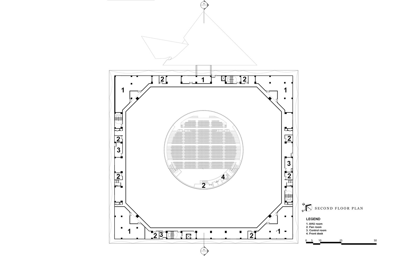 Architectural drawing of Encore Malacca Impressions Theatre project by Asima Architects