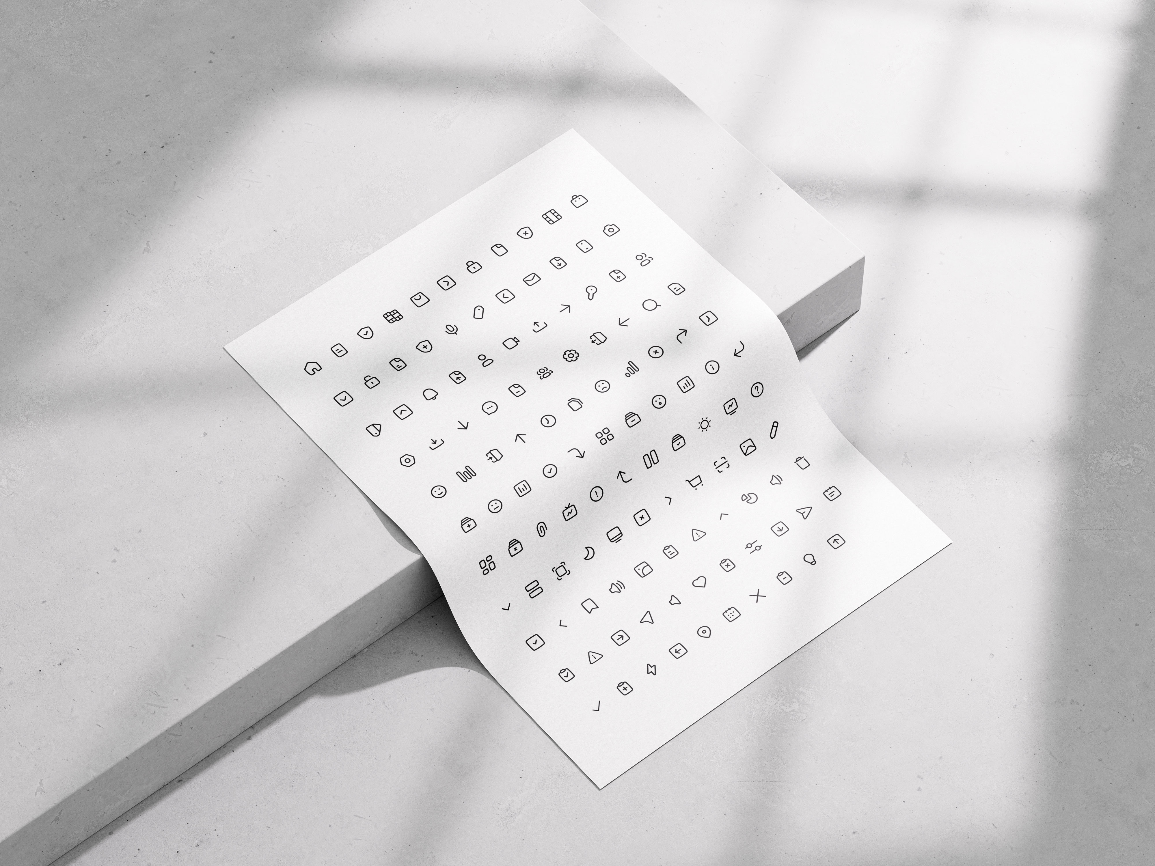 Cover image for the Ricon Icon Set project, showing a grid of the icons on a page.