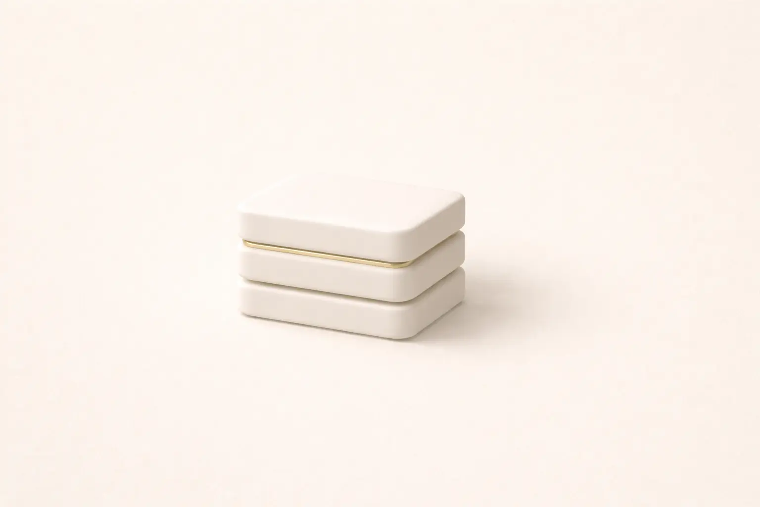 Three layered vault infrastructure bars on open cream background representing simple DeFi vault setup for institutional fund managers