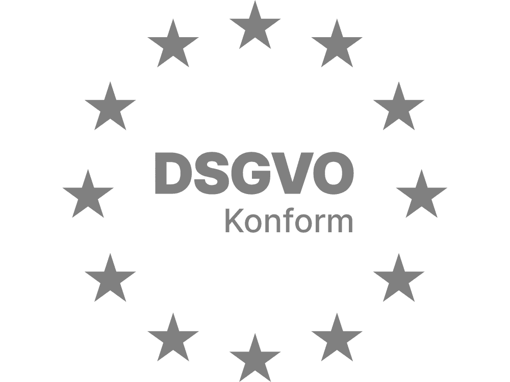 DSGVO-Konformitäts-Siegel in Sternkreis