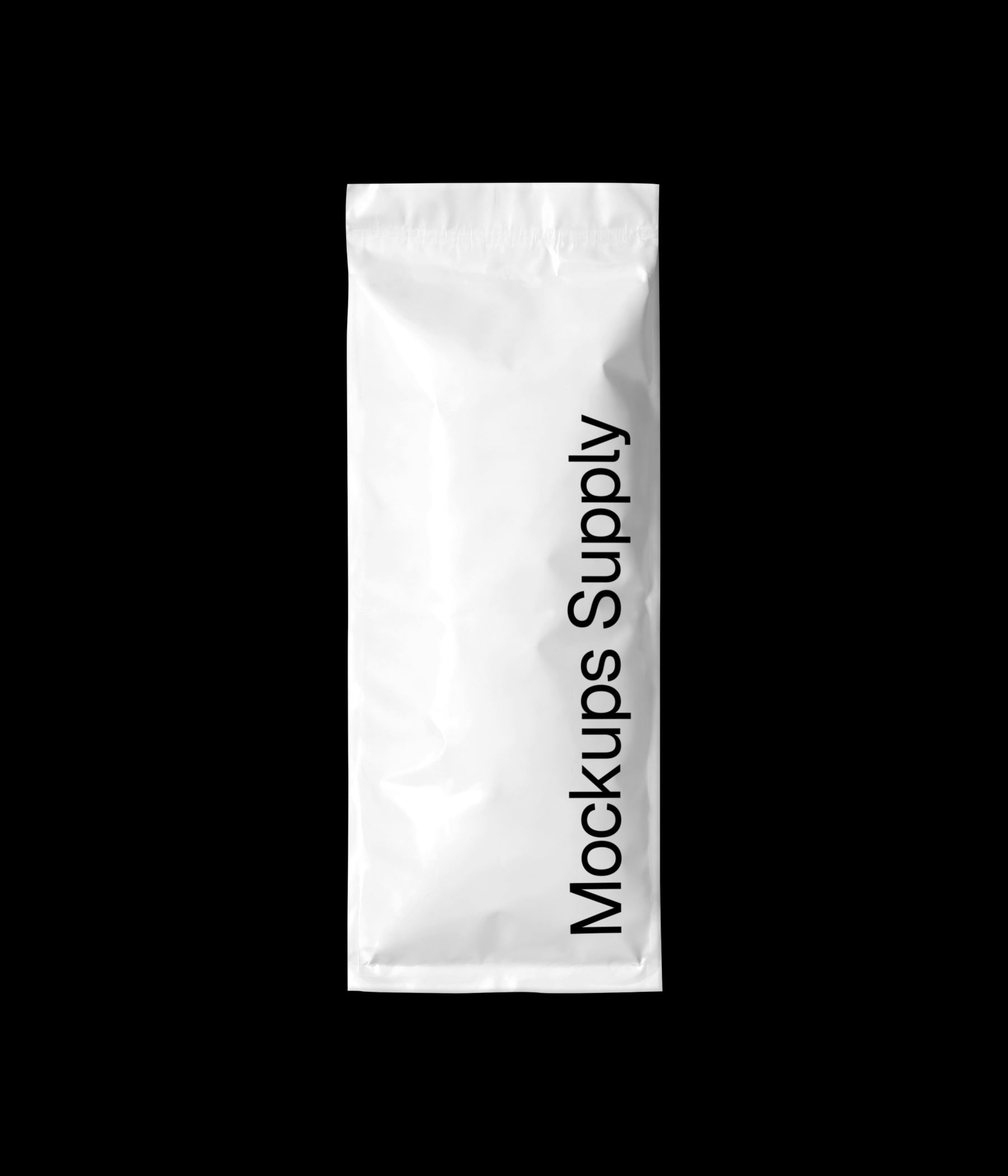 Disposable cutlery in plastic bag mockup for takeaway food branding presentation