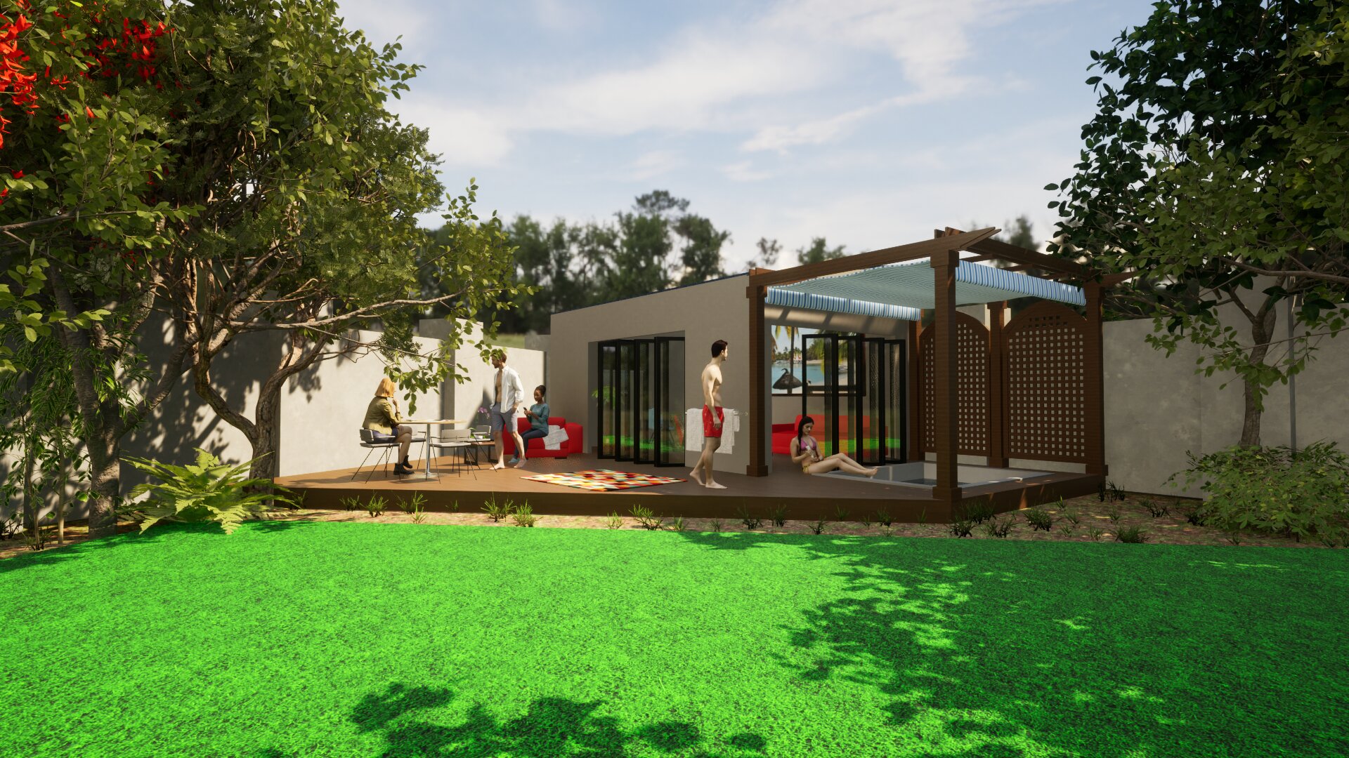 brown and black house