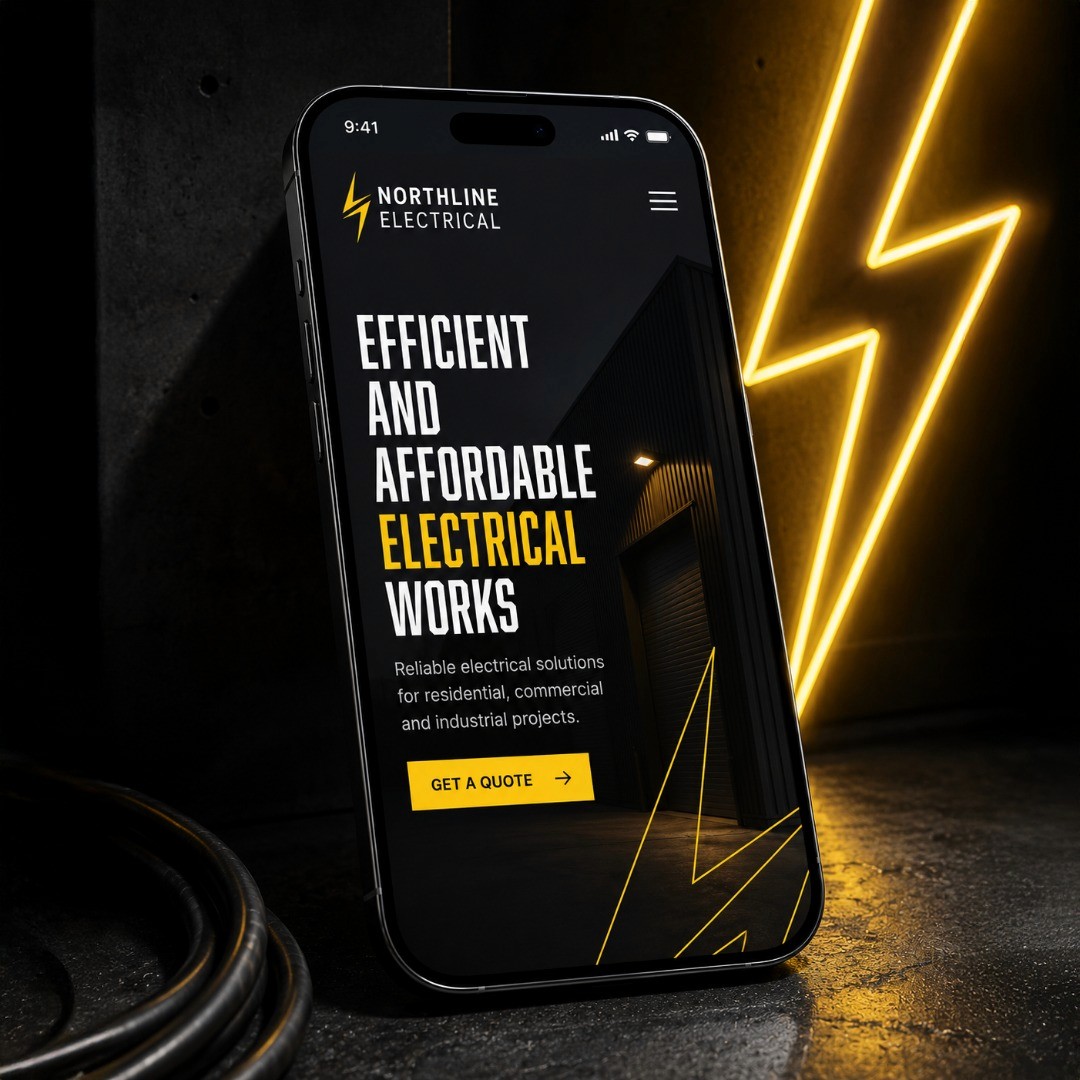 Northline Electrical - Website on iPhone