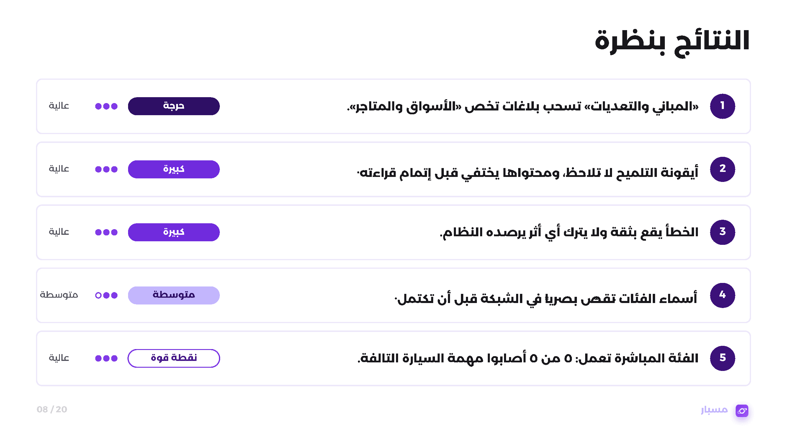 تقرير بحث المستخدم لبلاغات 940، صفحة 7