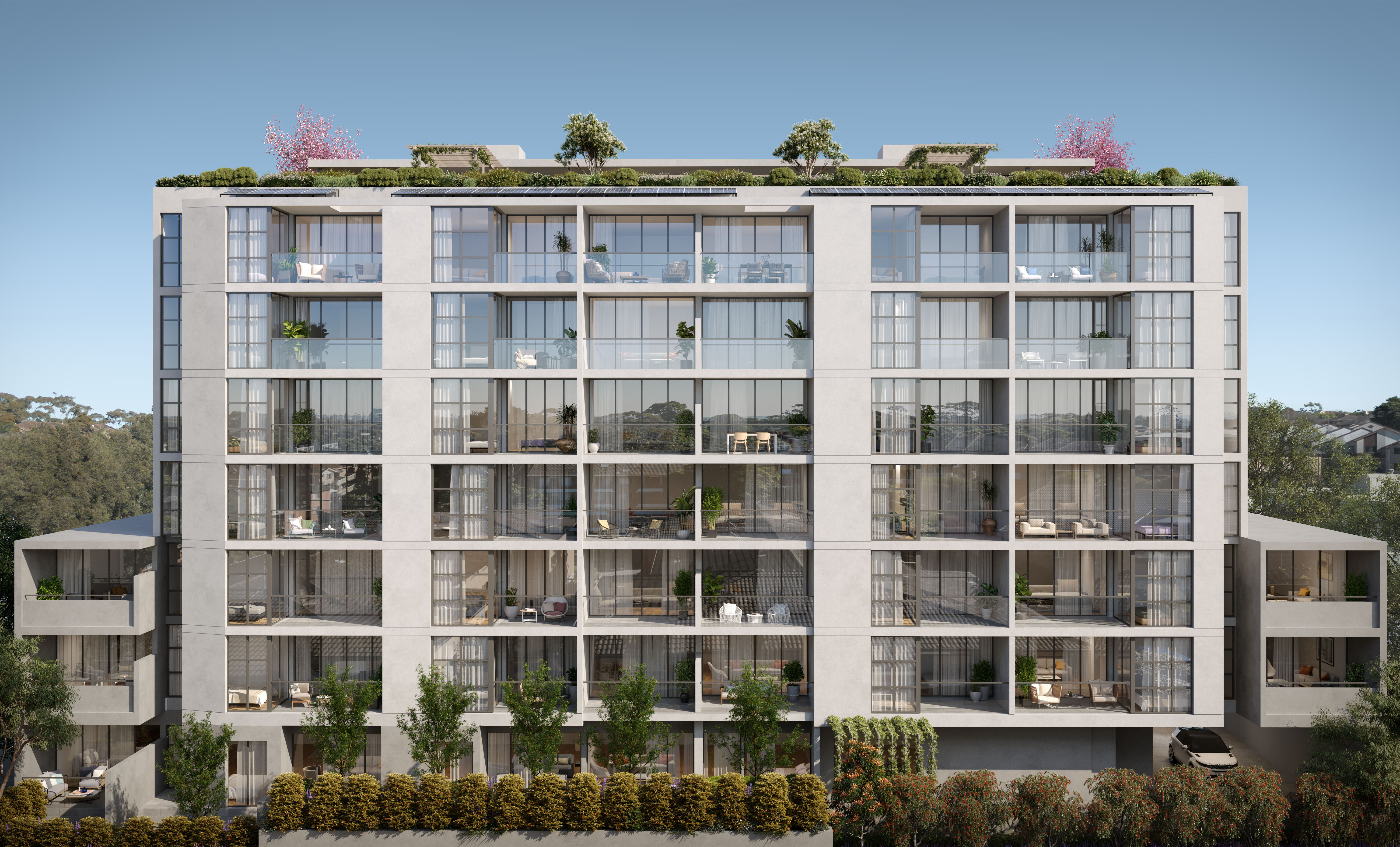 Abstract 3D rendering of the year 2020