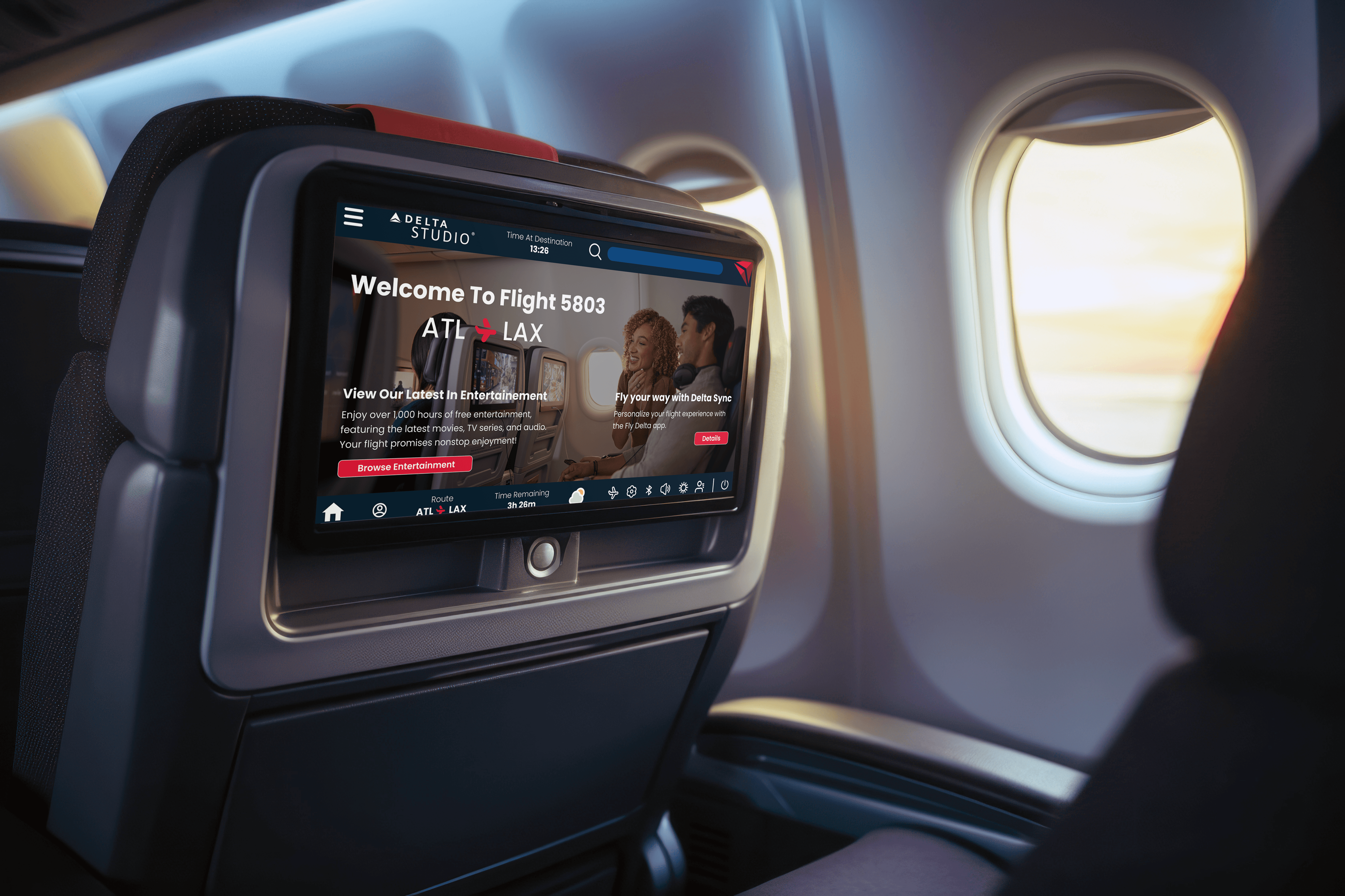 Delta Studio In-Flight Entertainment Redesign Hero Image