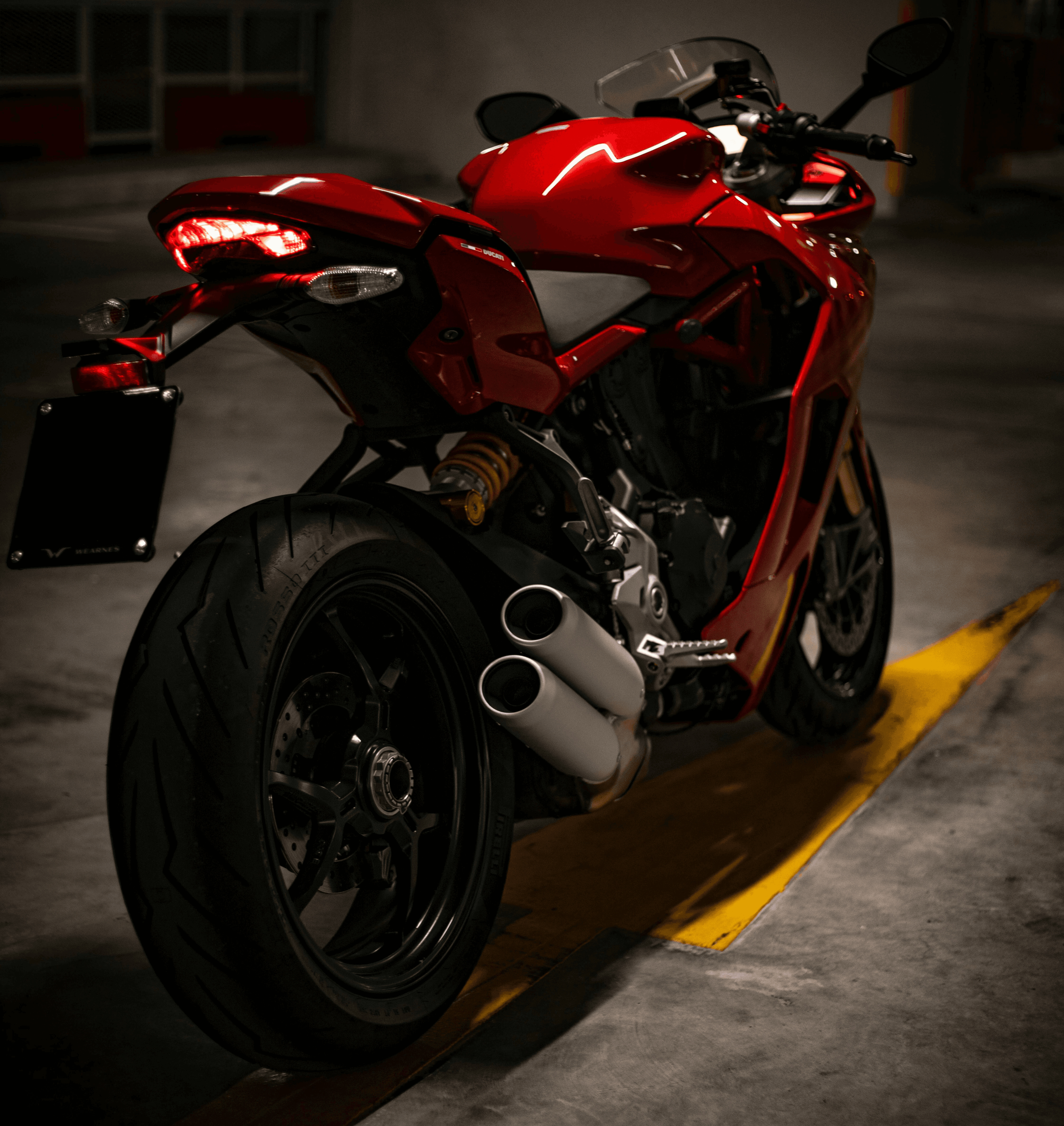red and black motorcycle