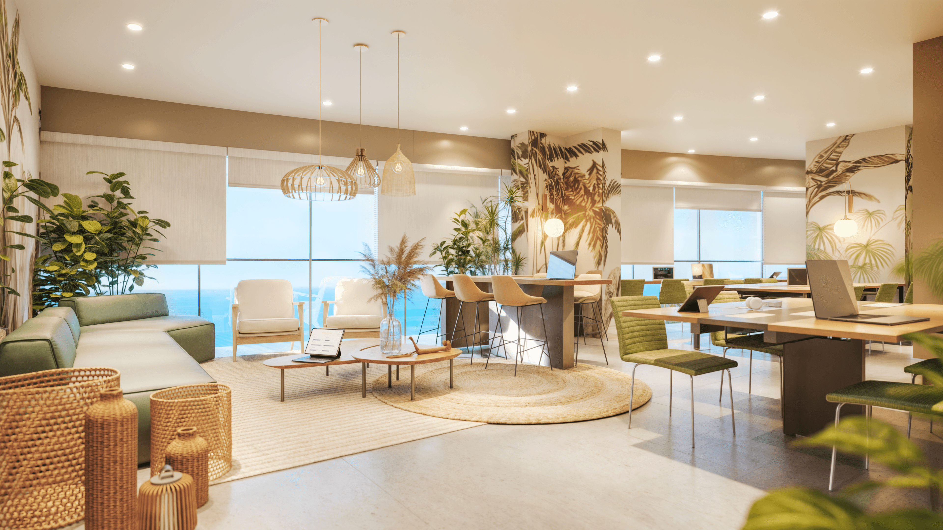 Abstract illustration of a network of connected icons