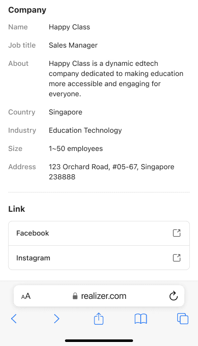 linkedin page information