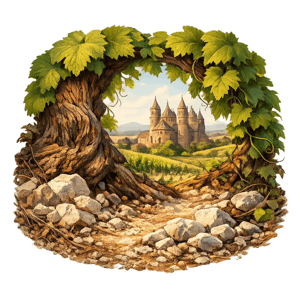 Detailed graphic of the Wonnegau wine region.