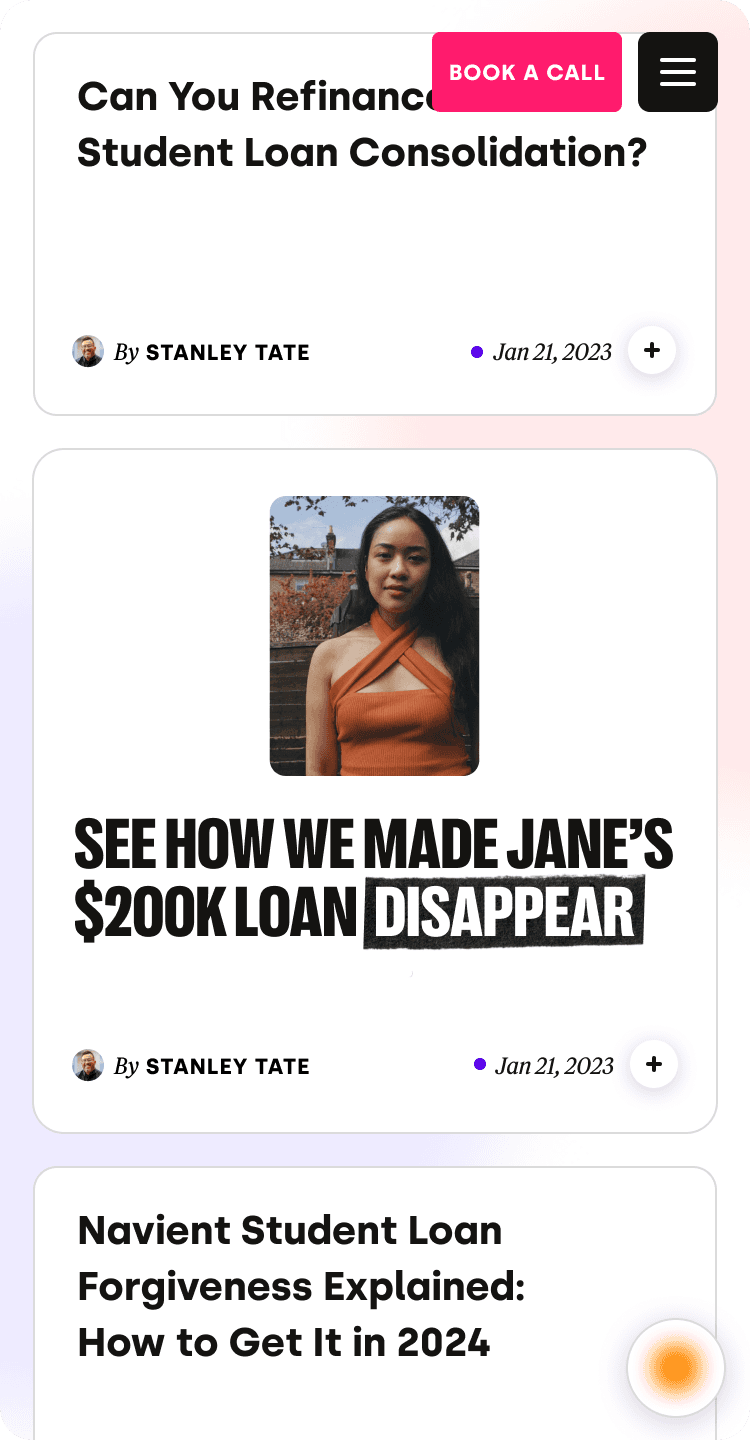 Student Loan Strategist blog posts - mobile.