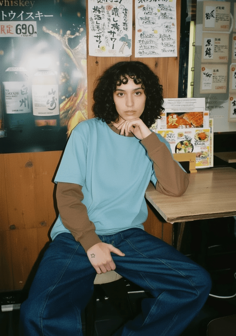 Blue and Brown Sweatshirt