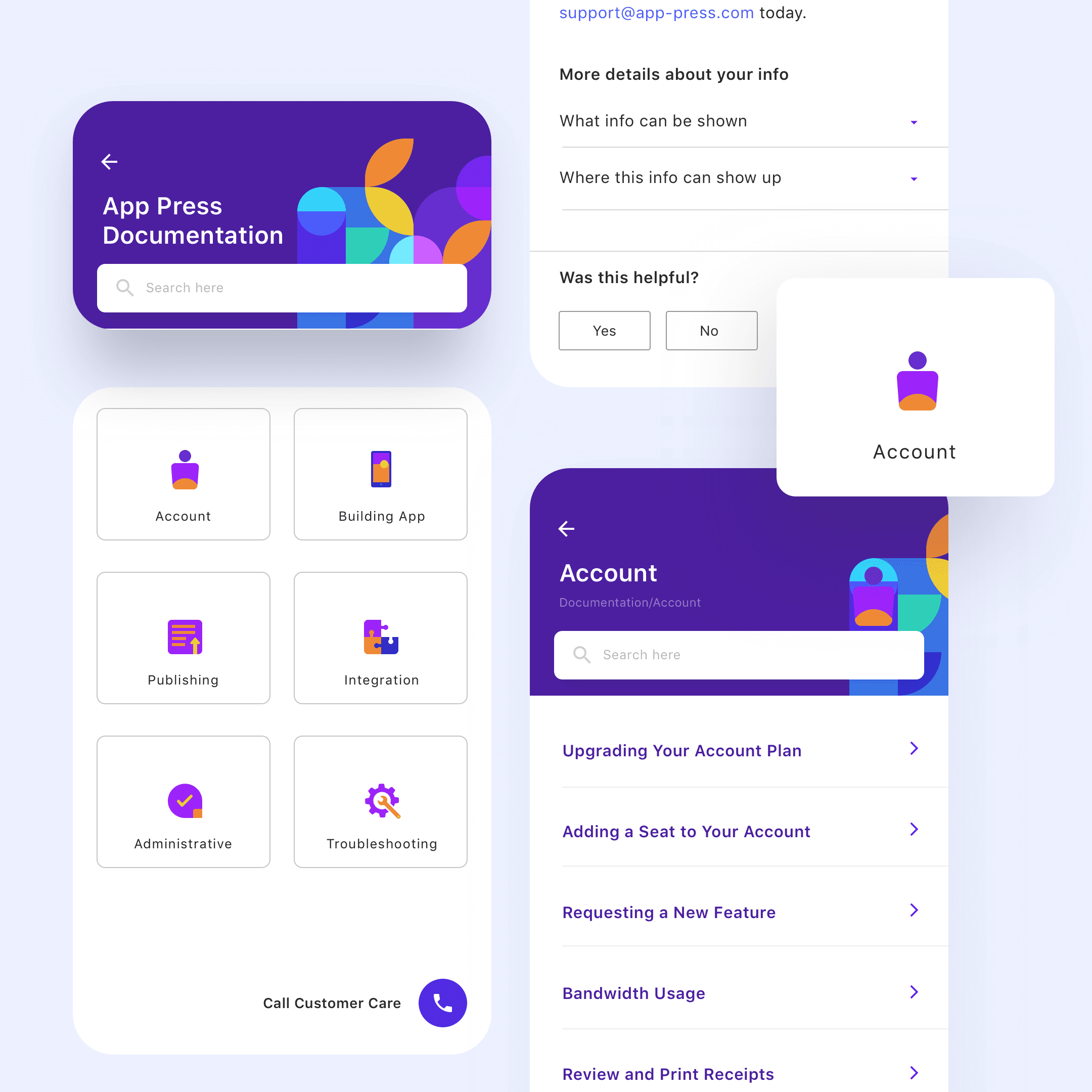 Help and documentation