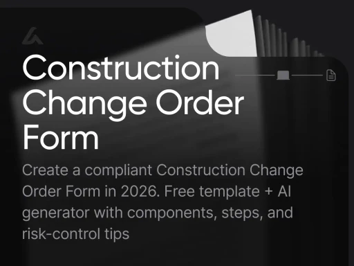 Construction Change Order Form