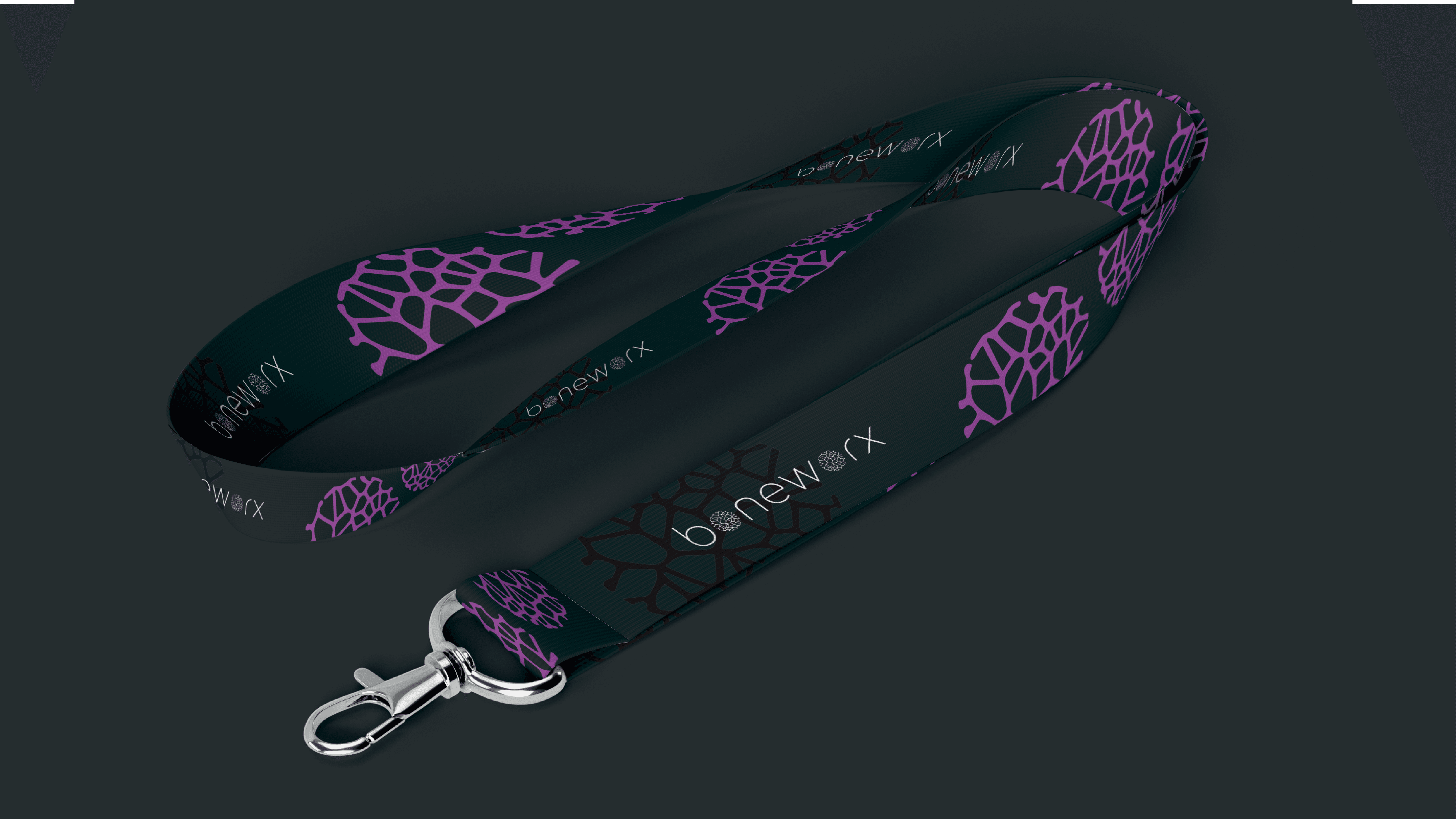 Design eines gebrandeten Lanyards für ein Medizintechnikunternehmen