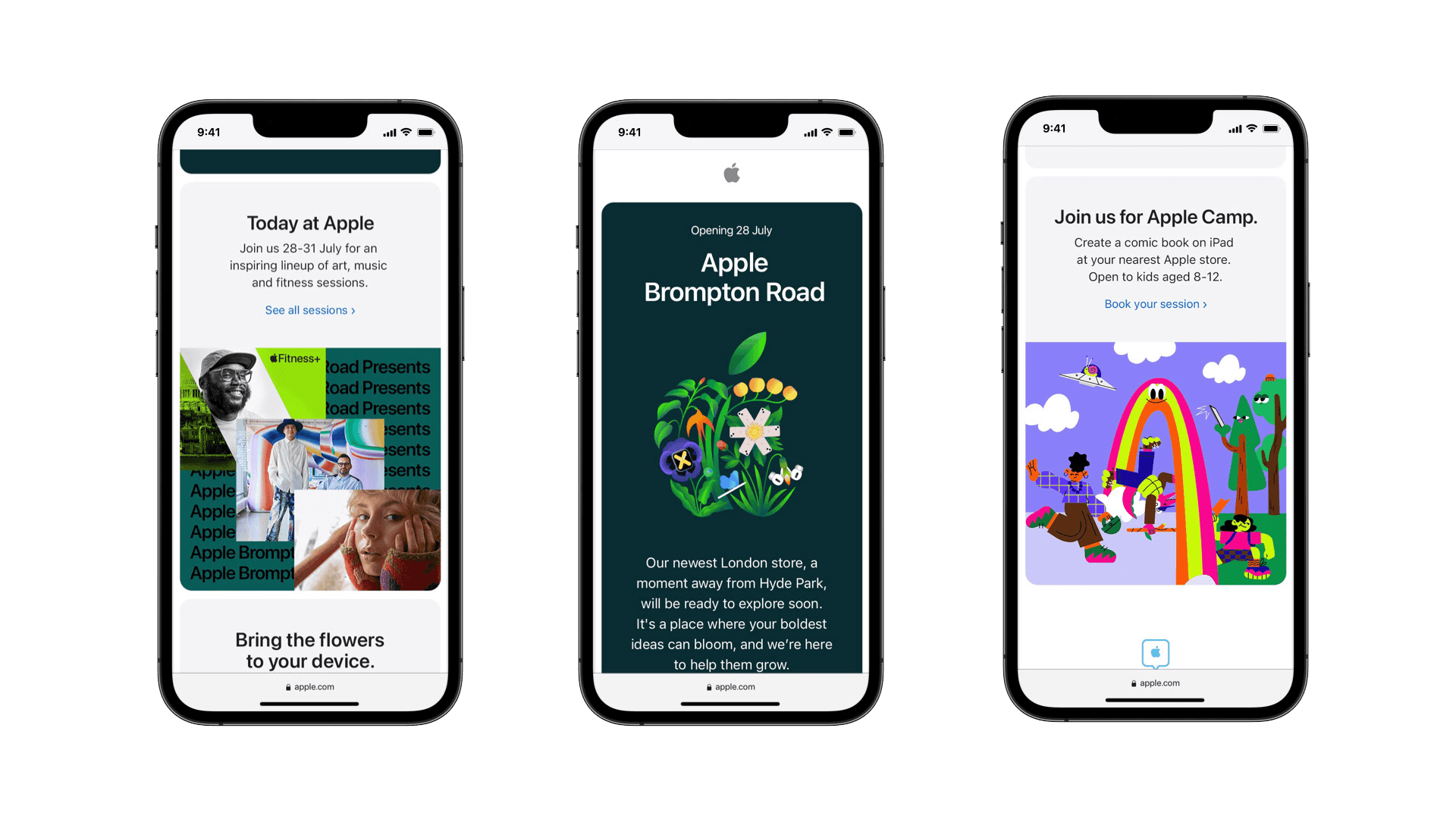 Mobile view of the landing page
