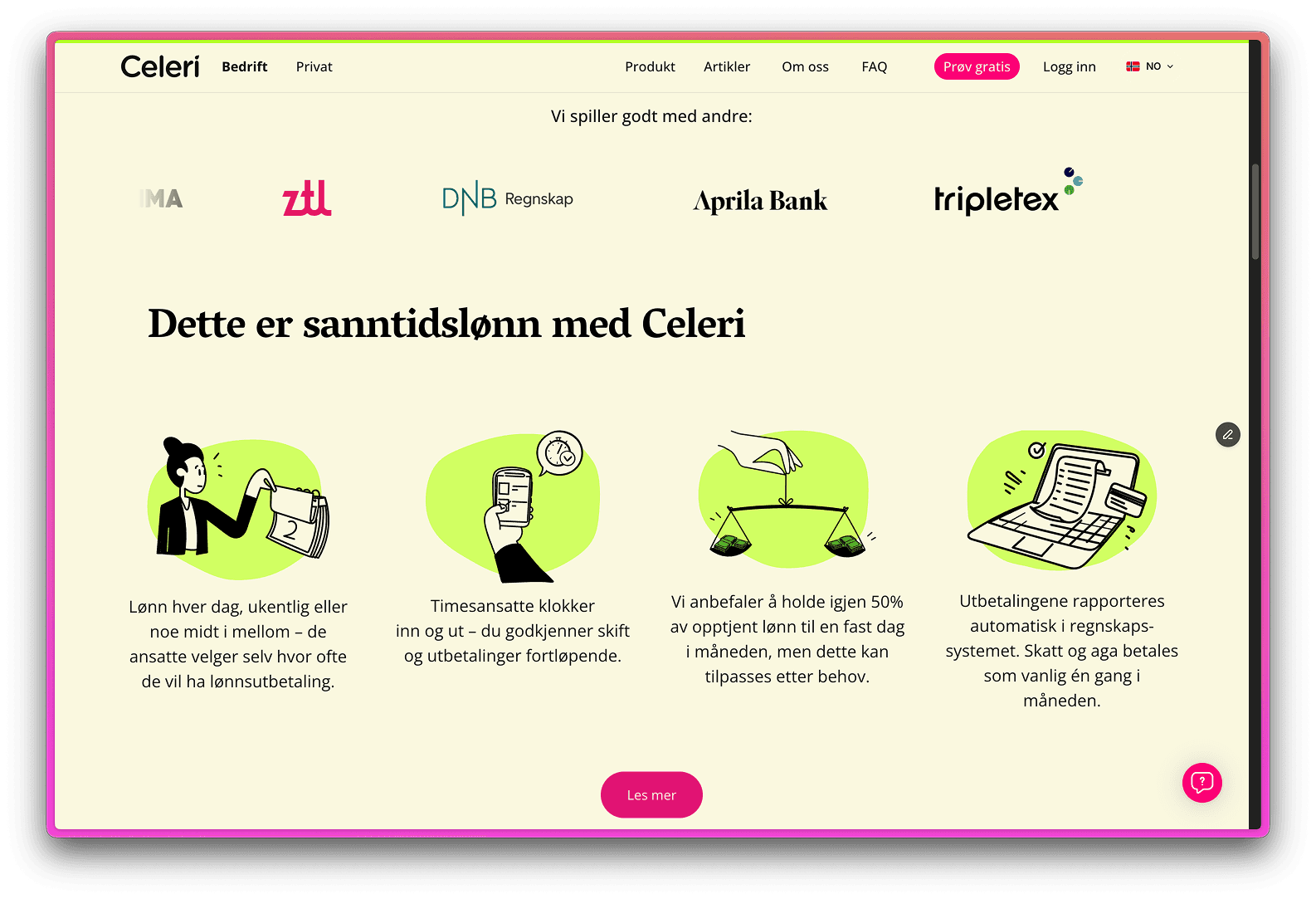 Sanntidslønn med celeri