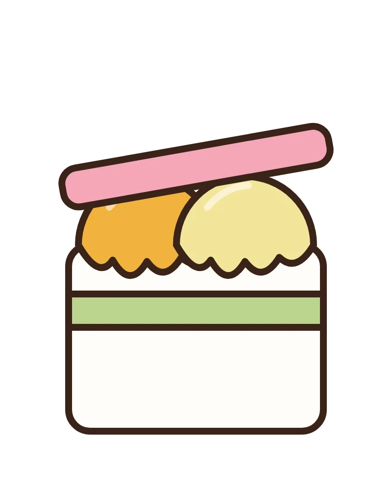 A tub of gelato