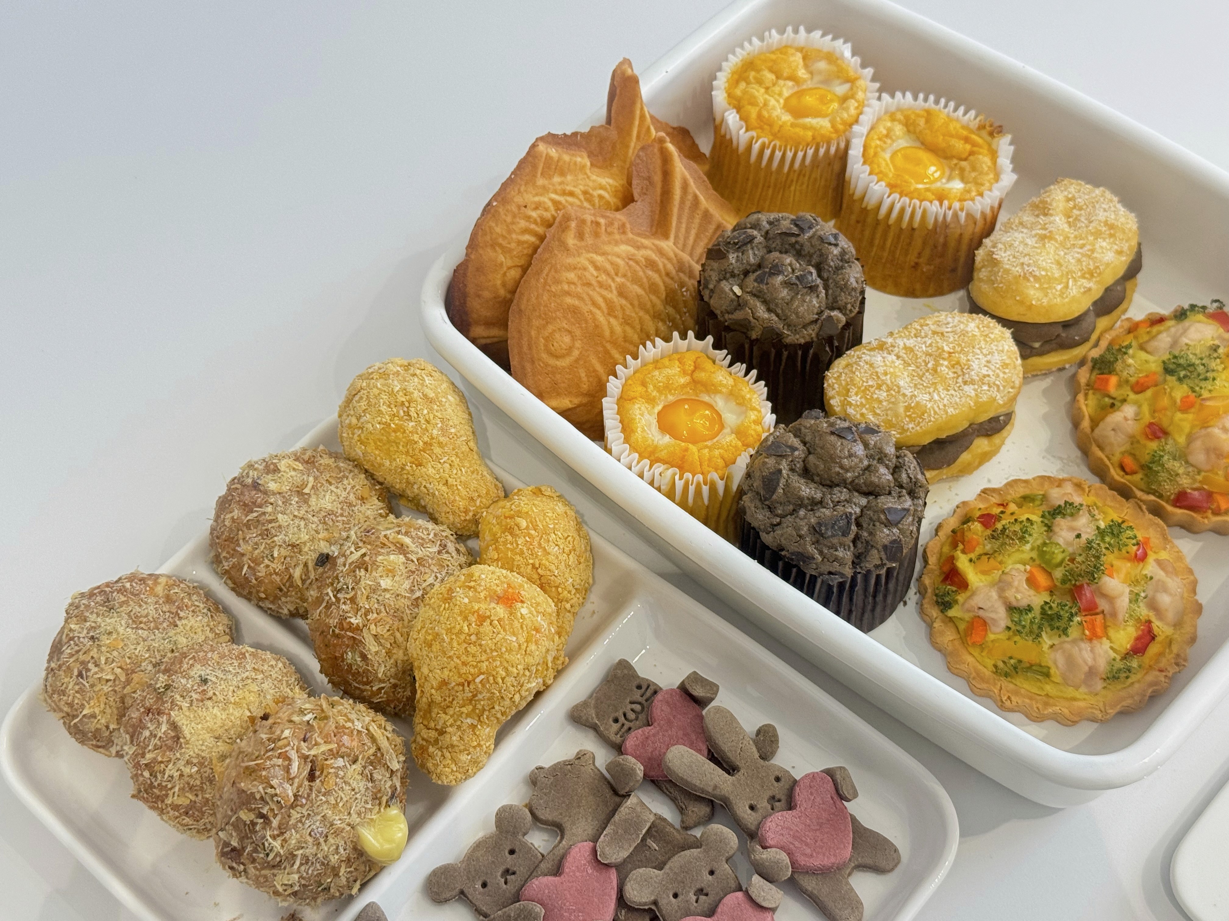 an assortment of pet treats