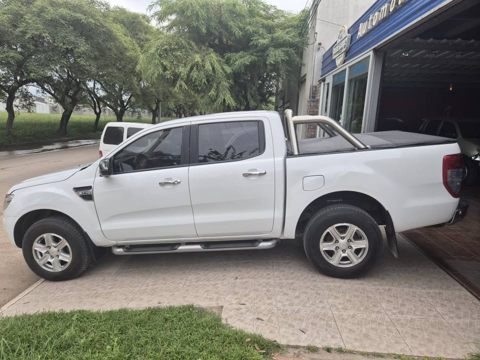 front view of blue car