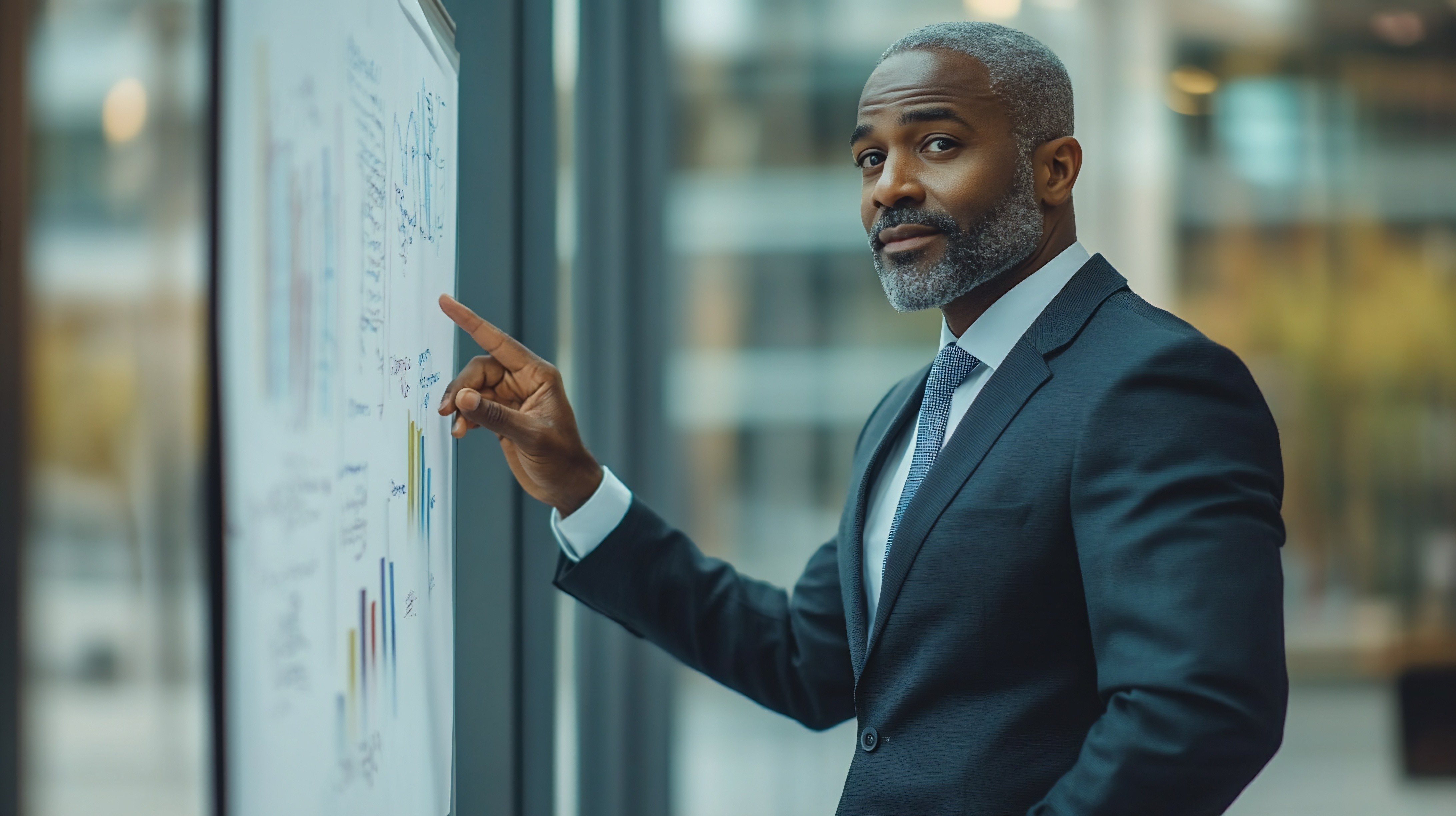 Leader pointing at the slider