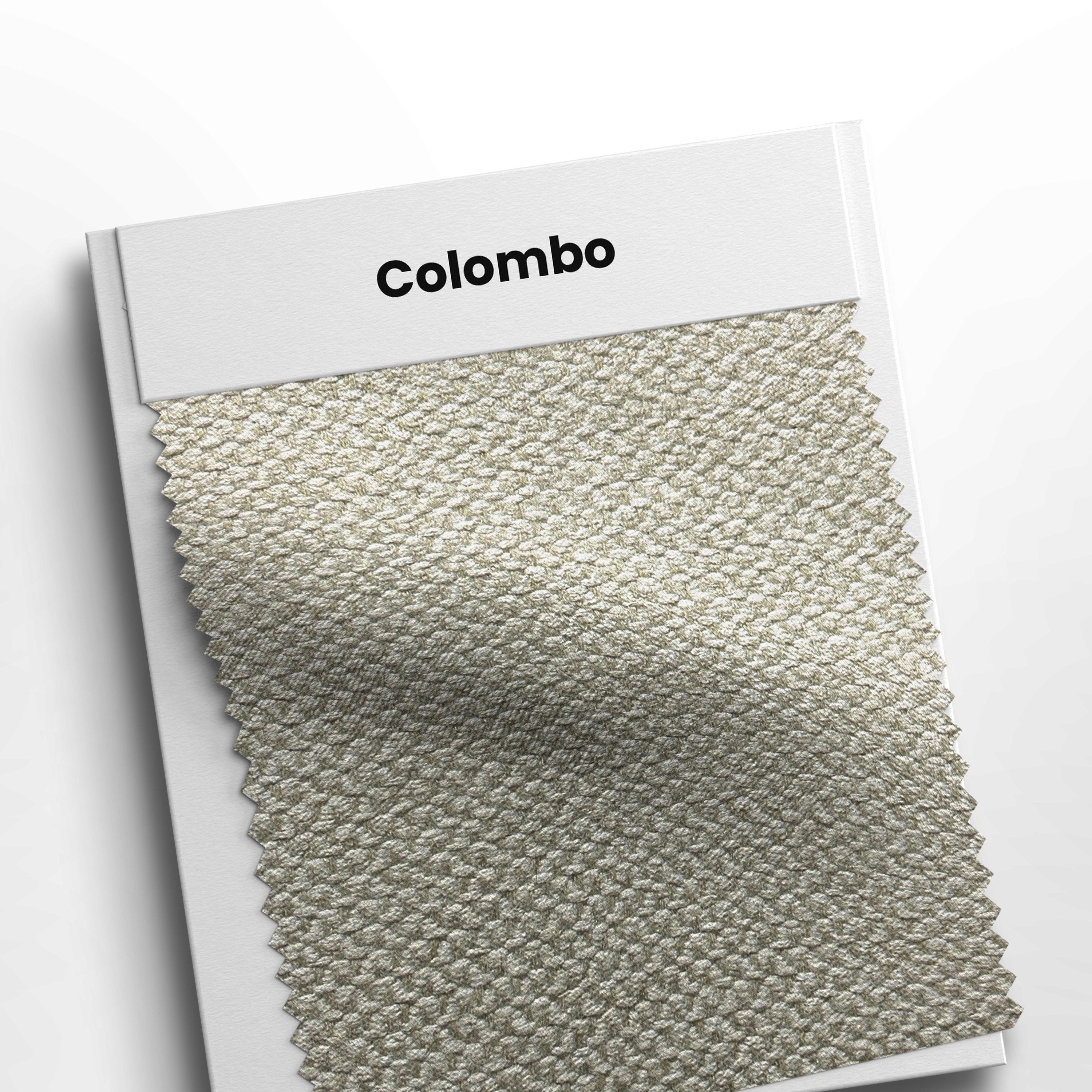 mostruário com tecido colombo creme