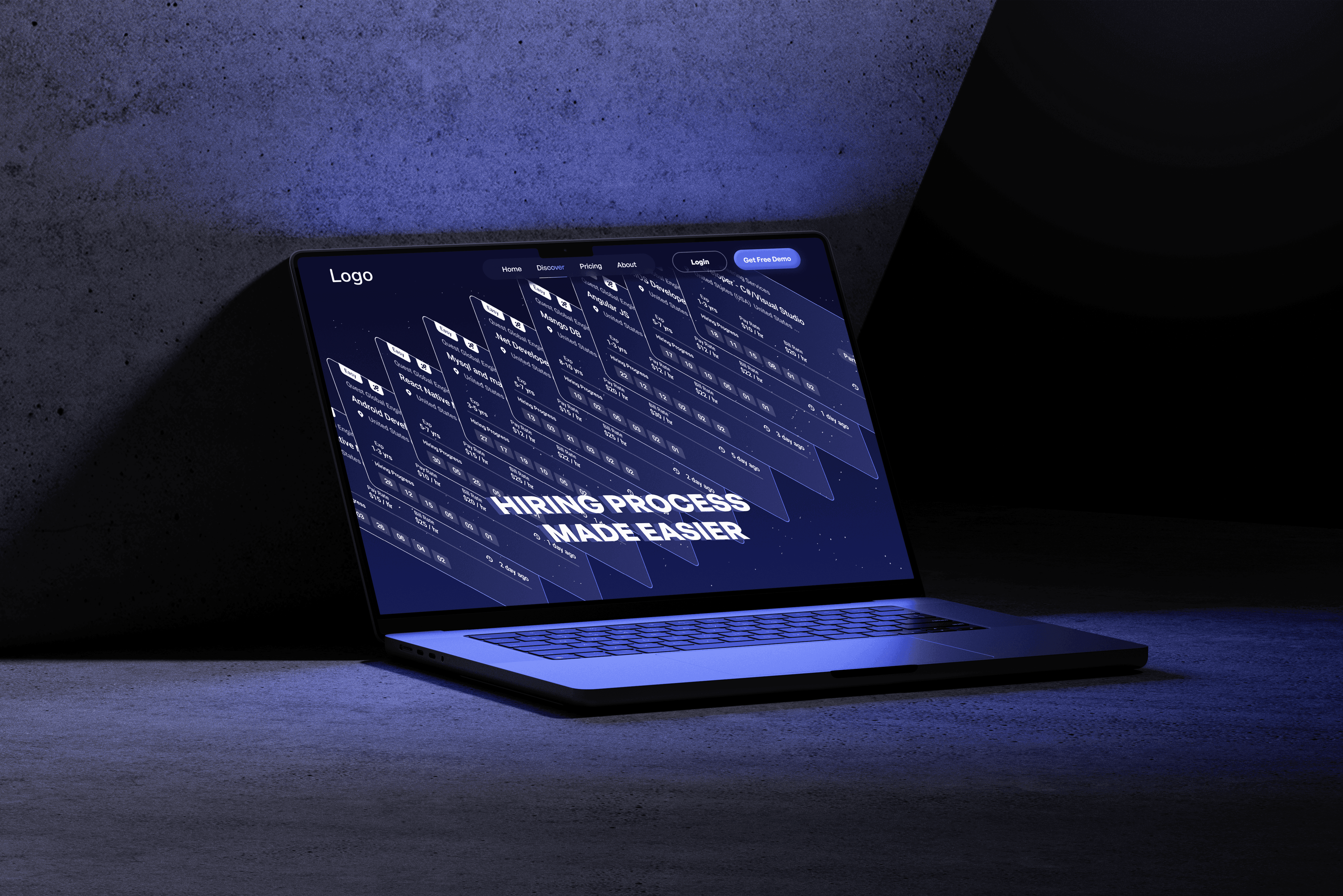 Abstract illustration of a network of connected icons