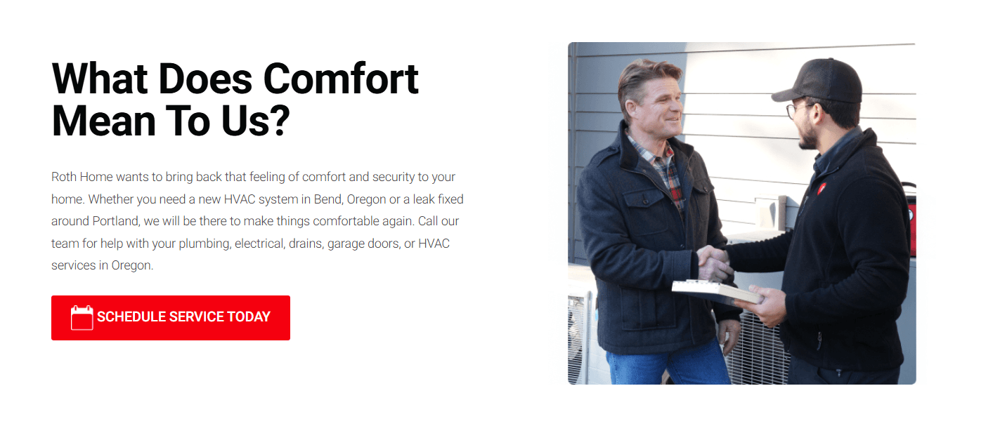 clear call-to-action with prominent button