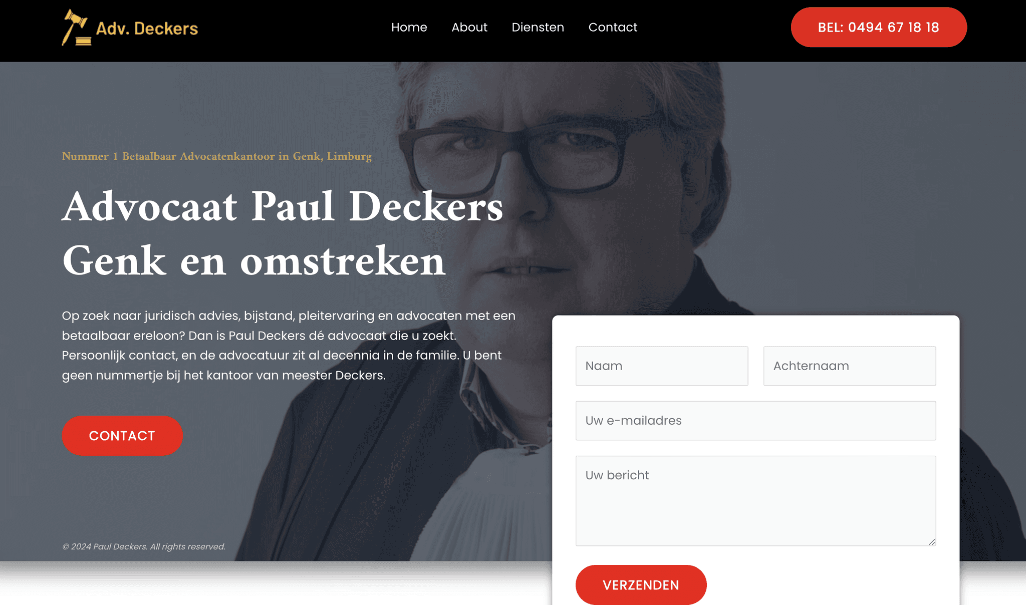 Advocaat Paul Deckers (Genk, Limburg)