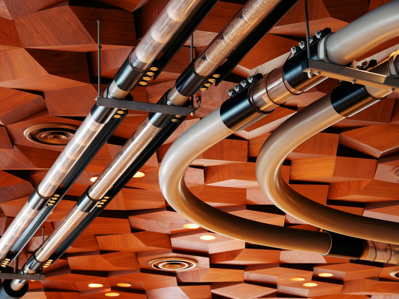 Coordinated commercial building pipework