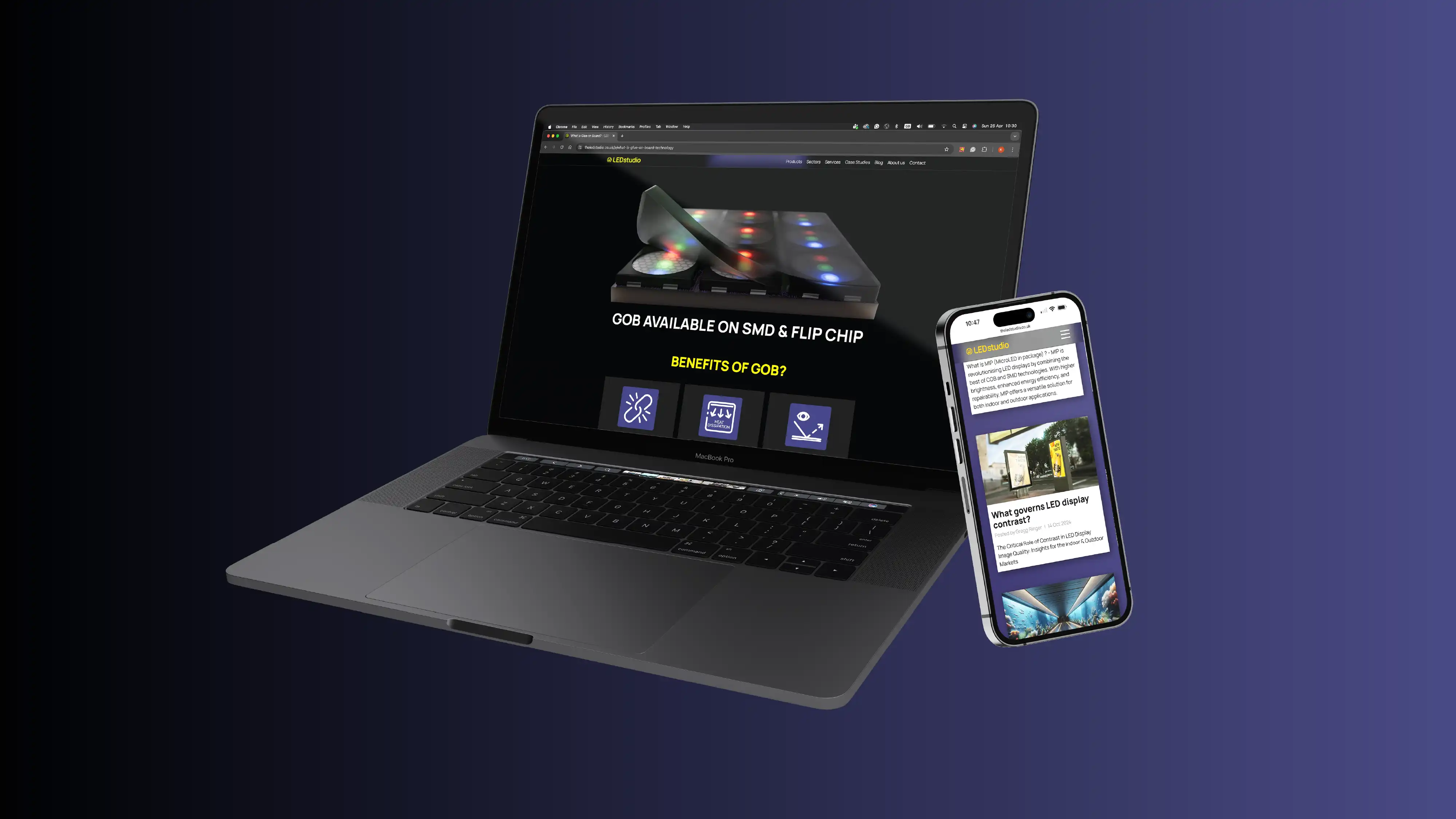 website design - desktop & mobile