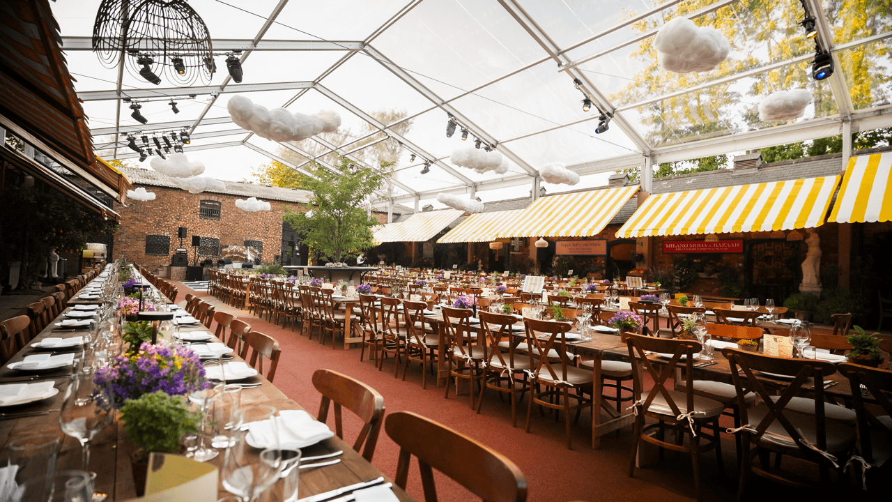 Plated catering dishes served at a Copper Events corporate event