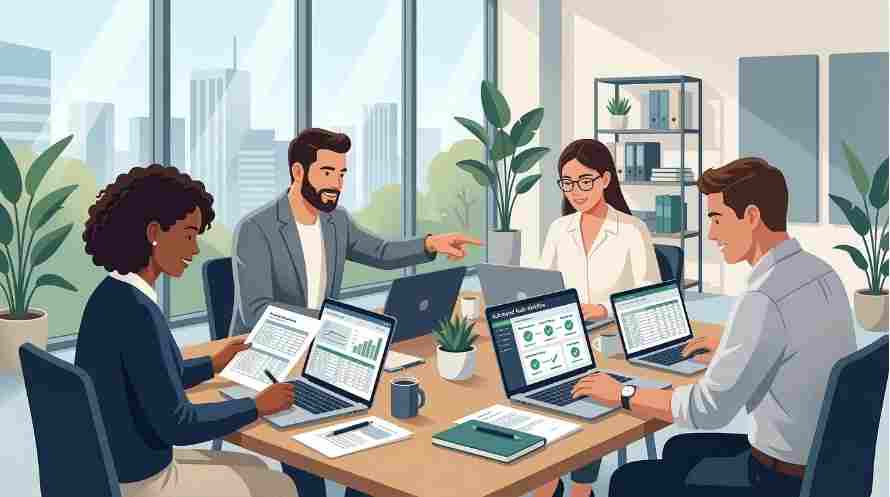 A small audit team working together