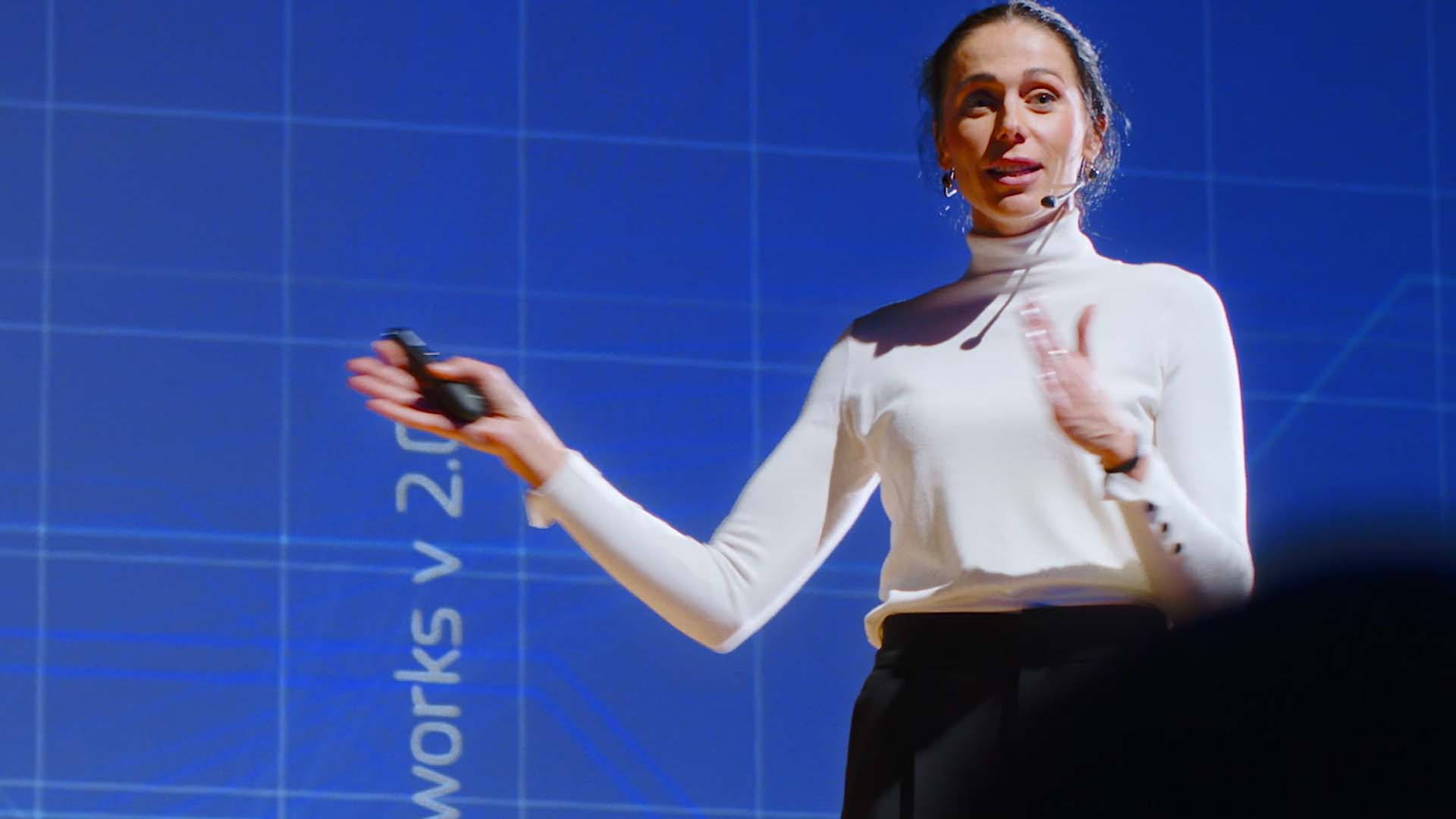 Global Cybersecurity Forum 2022 event video opener with lady speaker in the foreground