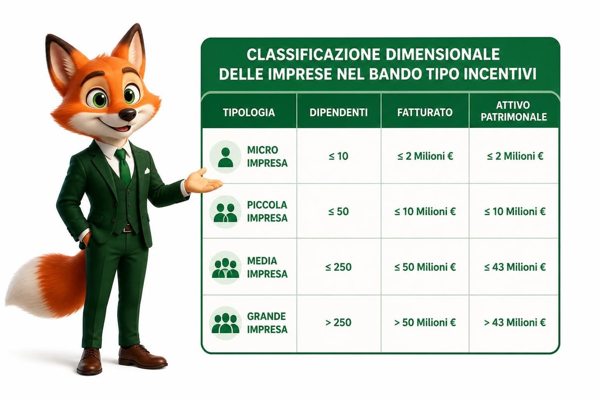 Categorie imprese bando tipo