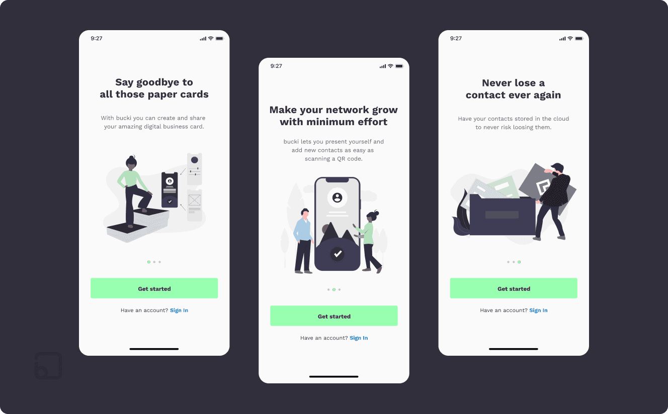 A mockup for an app screen