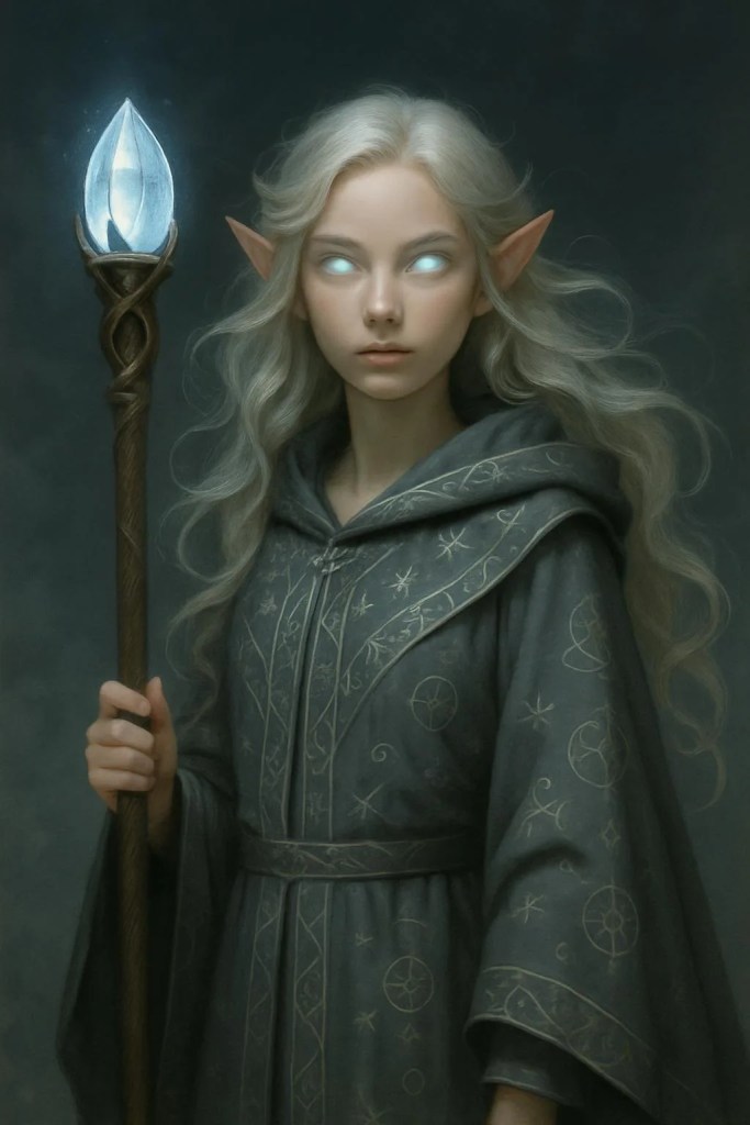 Mystical elf wizard casting spells using AI DnD Character Generator(1)