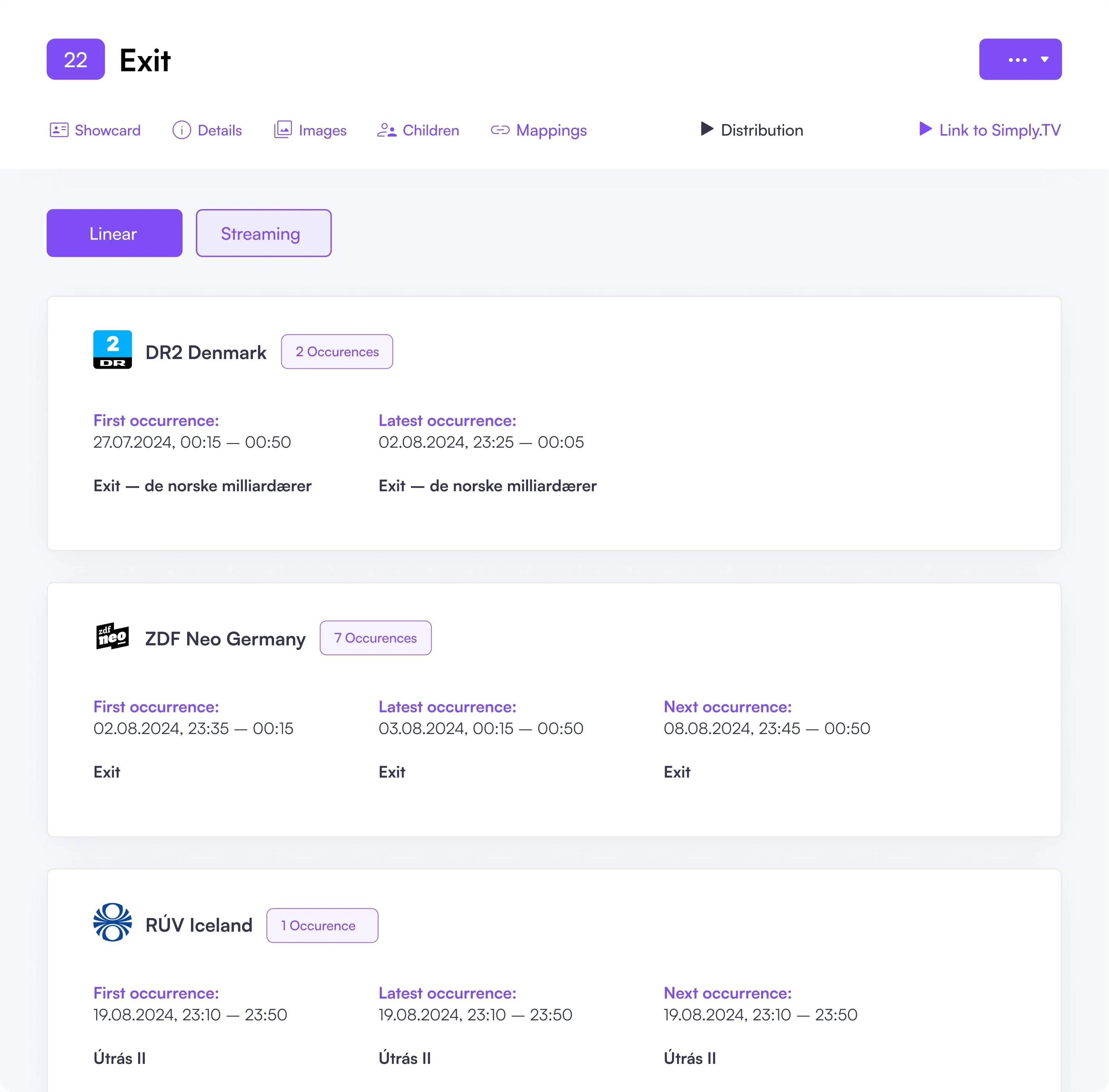 global ID integration for FAST channel onboarding and global TV content distribution