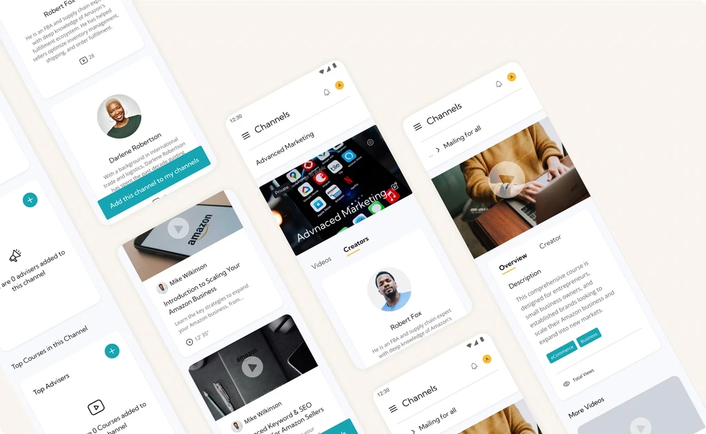 Responsive version screens for mobile app