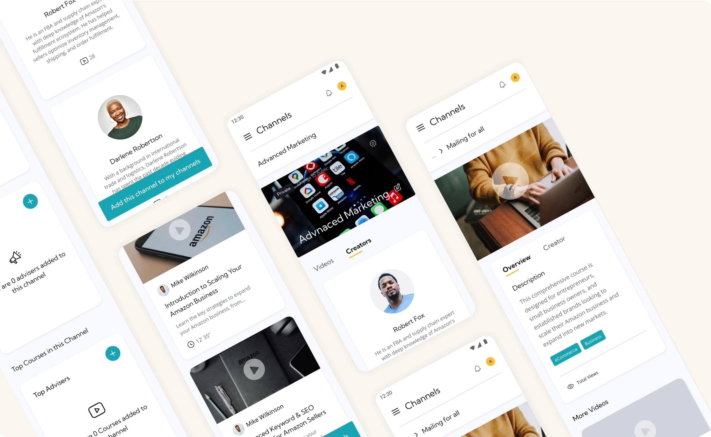 Responsive version screens for mobile app