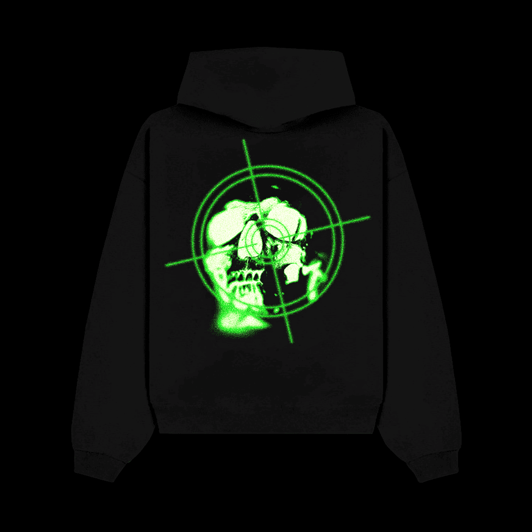 Green Skull Hoodie.