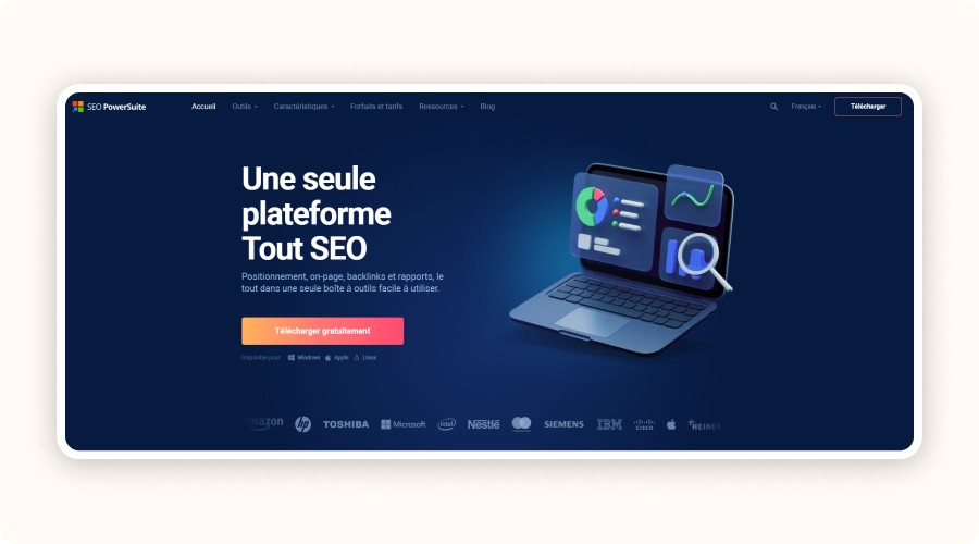  SEO PowerSuite Home Page