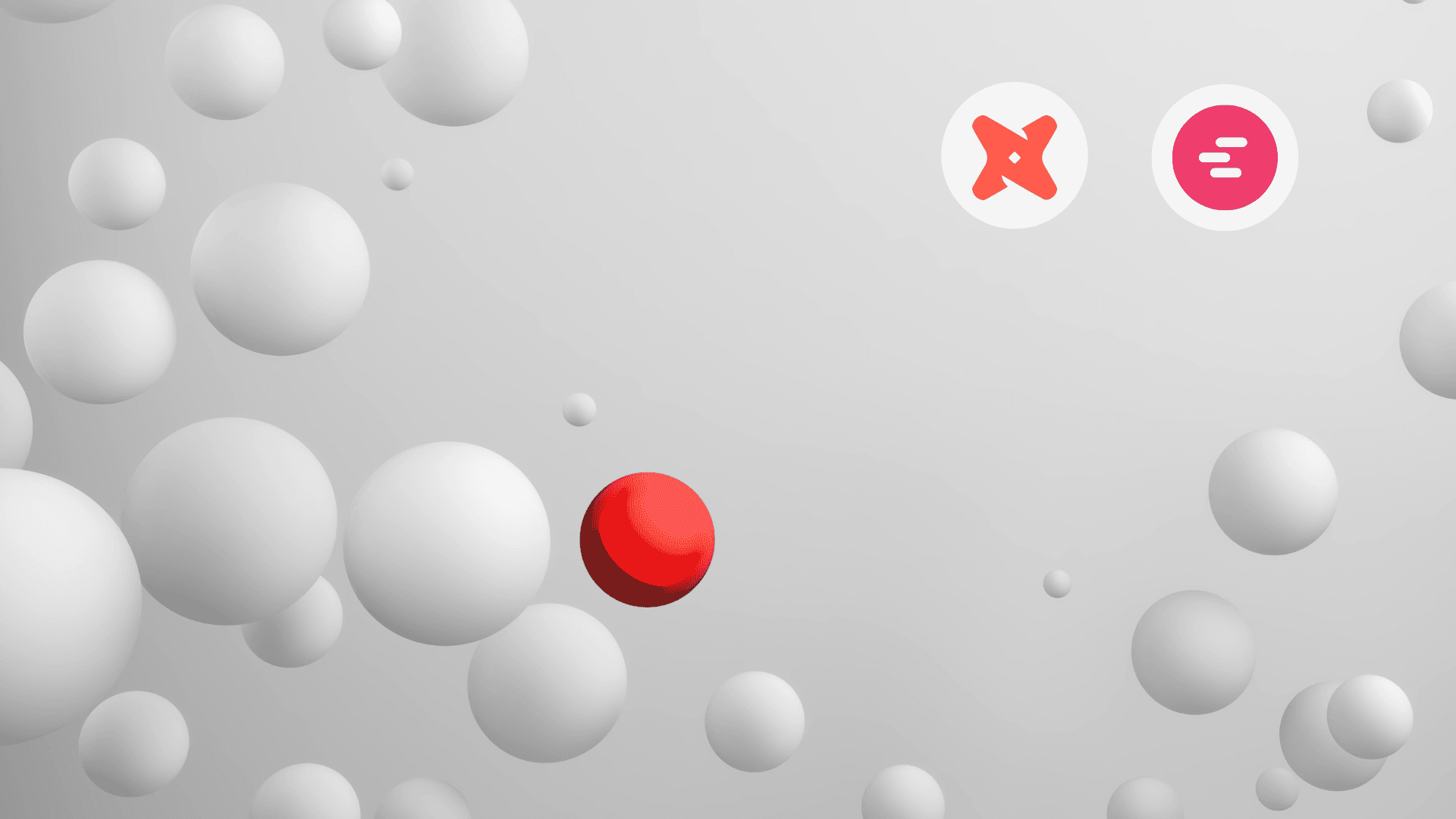 The image features a light grey background with various sized white spheres floating around. Among these white spheres, one prominent red sphere stands out, symbolizing an anomaly. In the upper right corner, there are two logos: the dbt and the Elementary logo. The image conveys the concept of identifying anomalies within data.