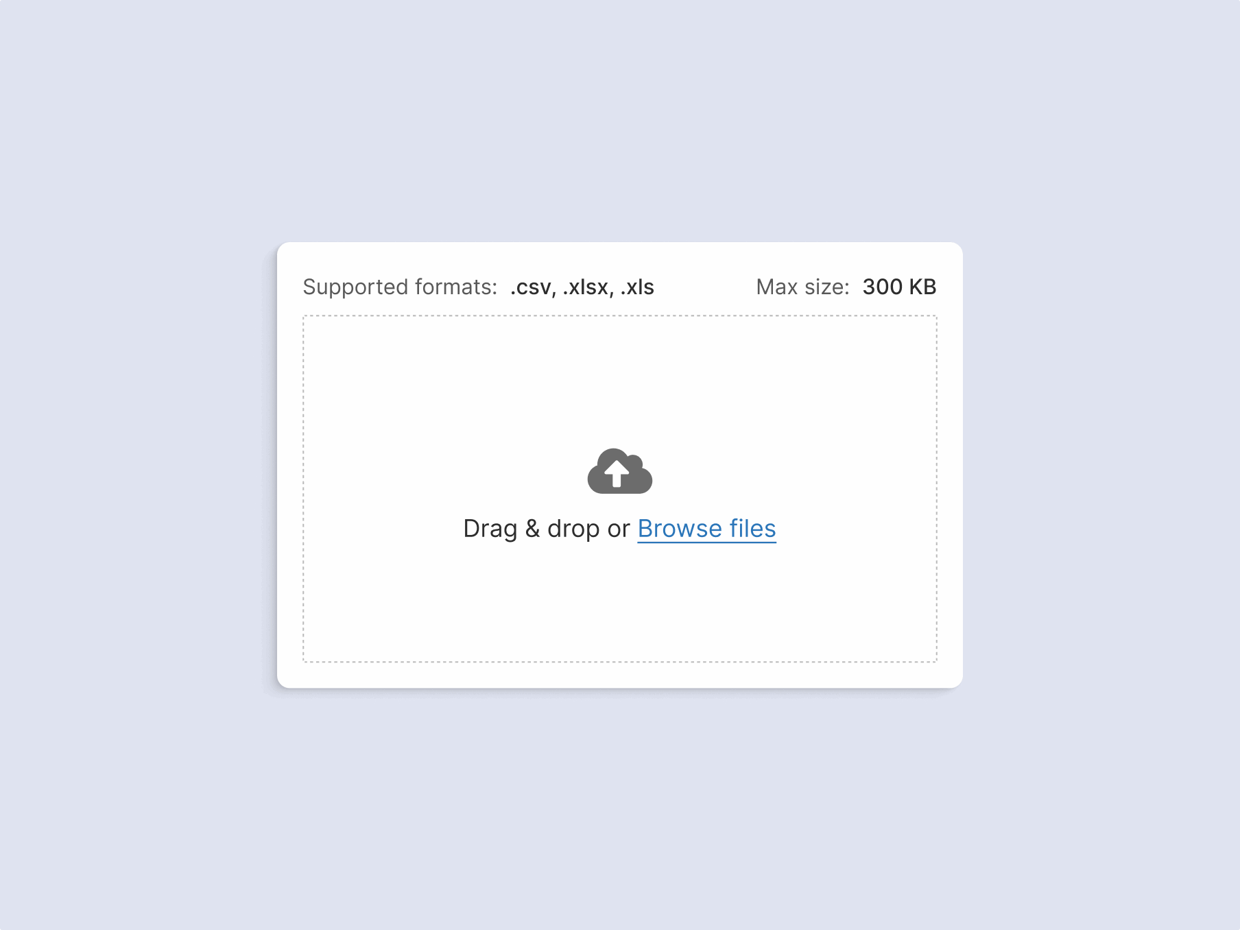 Gif to represent diffenent states of revamped file uploader