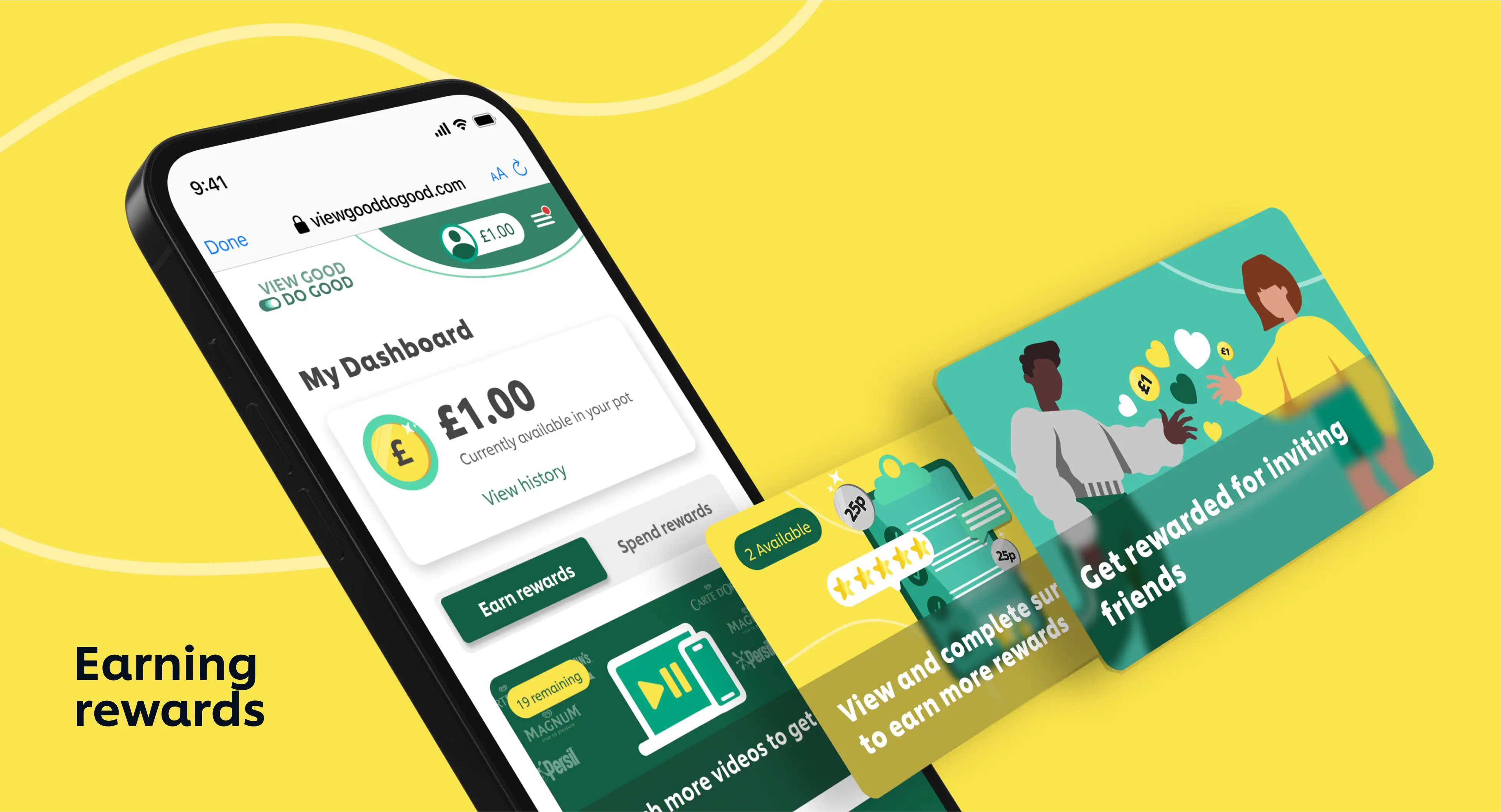 earning reward card components