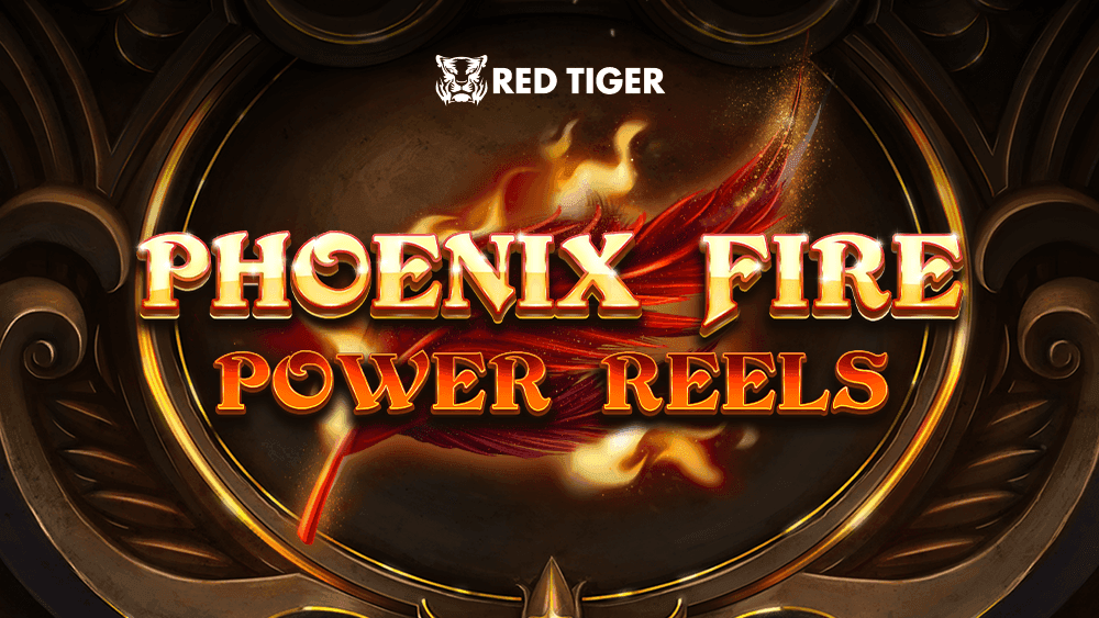 Phoenix Fire Power Reels — grille enflammée de huit rouleaux et phénix au-dessus du jeu