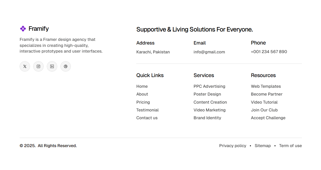 Framer Footer Component