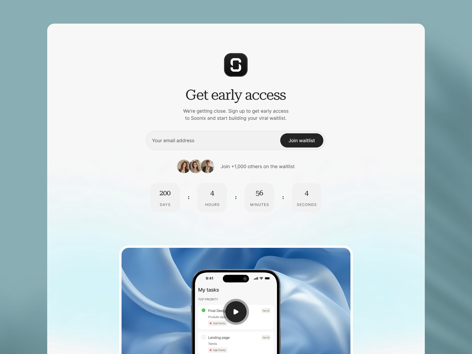 Soonix — 落地页设计案例